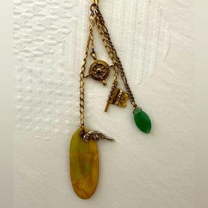 Authentic long Vintage mix stones necklace
